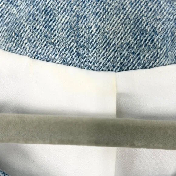 Alice + Olivia Avis Combo Patch Pocket Jacket in Blue Eyes Multi - Picture 9 of 11